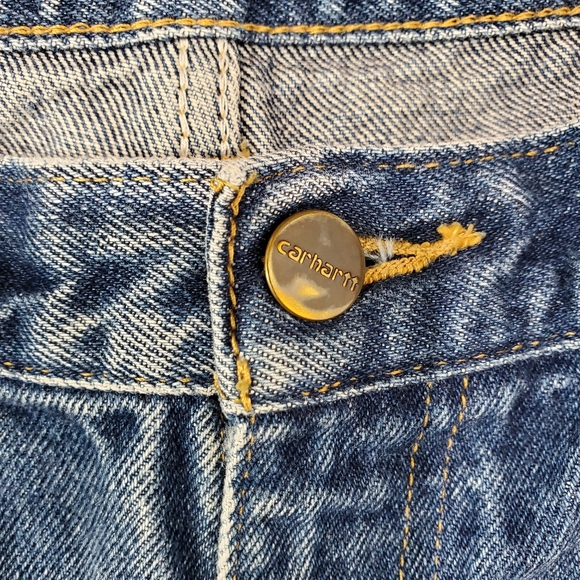 CARHARTT Relaxed Fit Jeans 36x34 Men's Blue Denim Work Pants - Picture 9 of 15